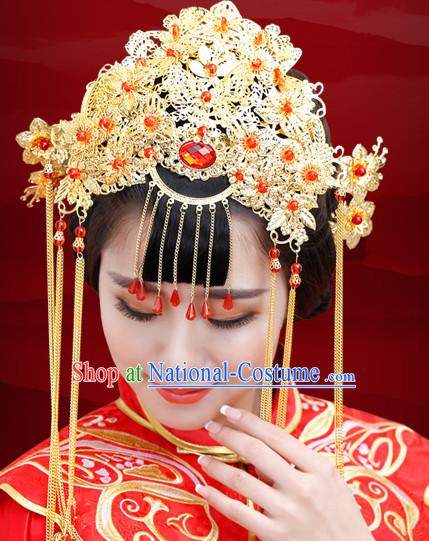 Traditional Chinese Princess Brides Wedding Headwear Phoenix Crown