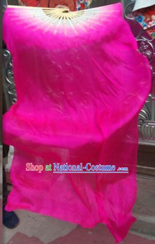 1.5 Meters Long Pink Silk Dancing Fan