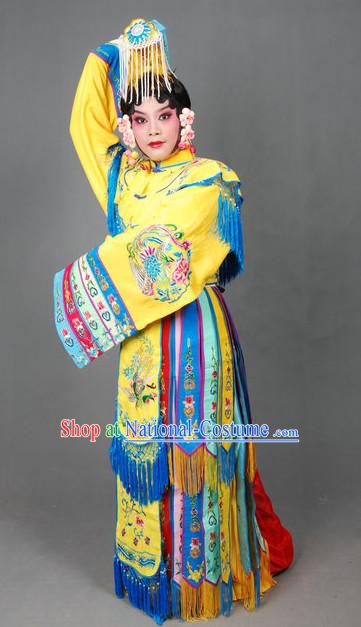 Ancient Chinese Opera Hua Dan Wedding Costumes and Headpieces Complete Set for Women