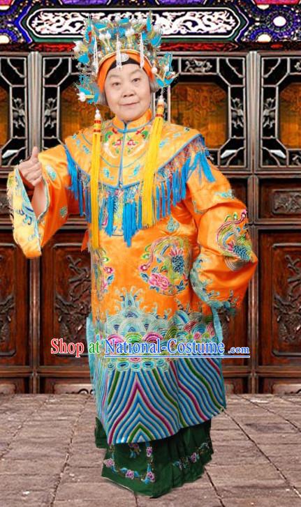 Ancient Chinese Opera Hua Dan Empress Costumes and Headpieces Complete Set for Women