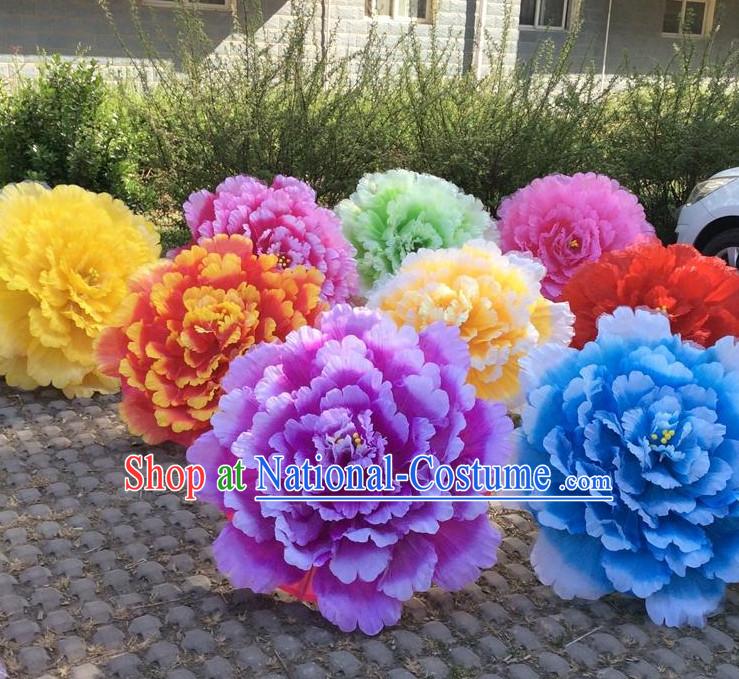 31.5 Inches Professional Stage Performance Large Peony Flower Umbrella