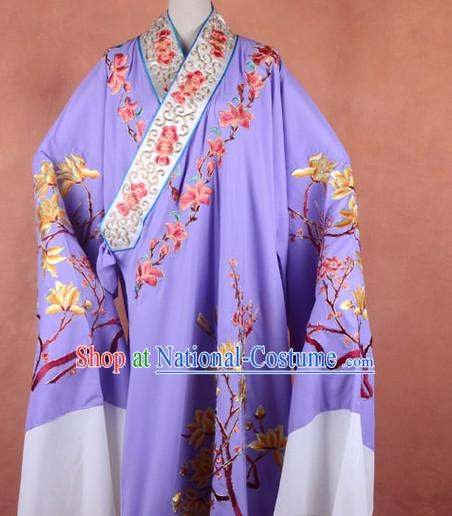 Top Embroidered Chinese Classic Peking Opera Young Scholar Costume Beijing Opera Long Robe Costumes Complete Set for Adults Kids Men Boys