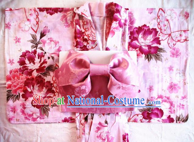 Top Authentic Traditional Japanese Kimonos Kimono Dress Yukata Clothing Robe Garment Complete Set for Women Ladies Girls