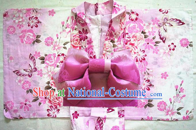 Top Authentic Traditional Japanese Kimonos Kimono Dress Yukata Clothing Robe Garment Complete Set for Women Ladies Girls