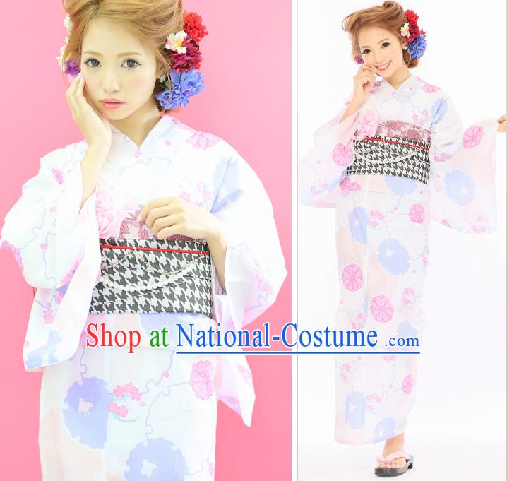 Top Authentic Traditional Japanese Kimonos Kimono Dress Yukata Clothing Robe Garment Complete Set for Women Ladies Girls