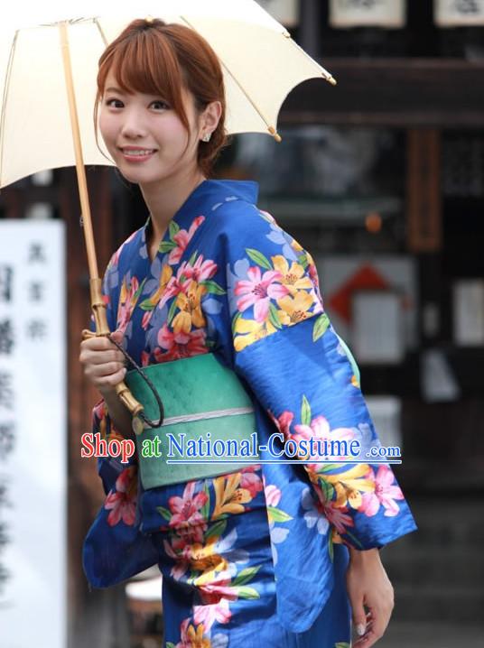 Top Authentic Traditional Japanese Kimonos Kimono Dress Yukata Clothing Robe Garment Complete Set for Women Ladies Girls