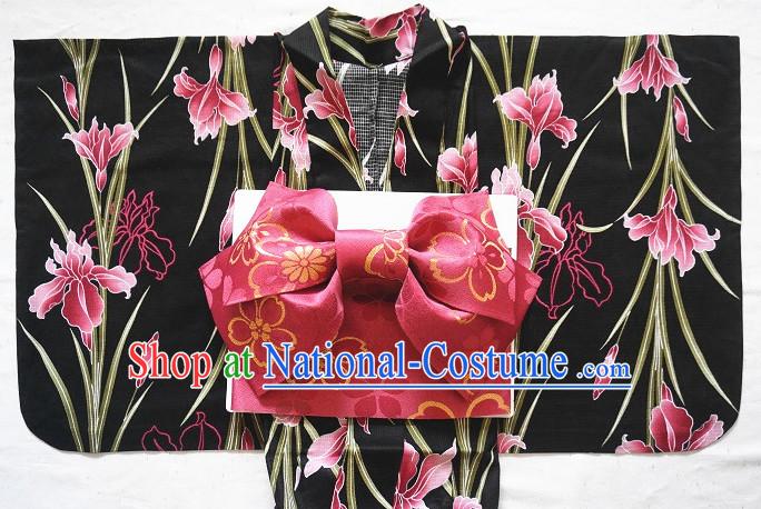 Top Authentic Traditional Japanese Kimonos Kimono Dress Yukata Clothing Robe Garment Complete Set for Women Ladies Girls