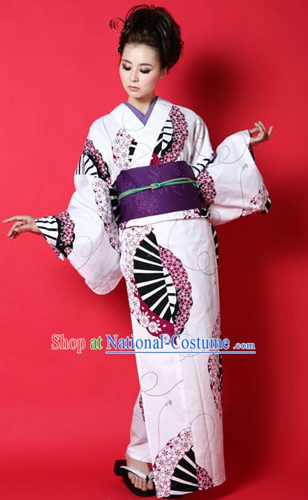 Top Authentic Traditional Japanese Kimonos Kimono Dress Yukata Clothing Robe Garment Complete Set for Women Ladies Girls