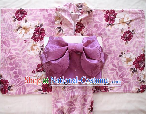 Top Authentic Traditional Japanese Kimonos Kimono Dress Yukata Clothing Robe Garment Complete Set for Women Ladies Girls