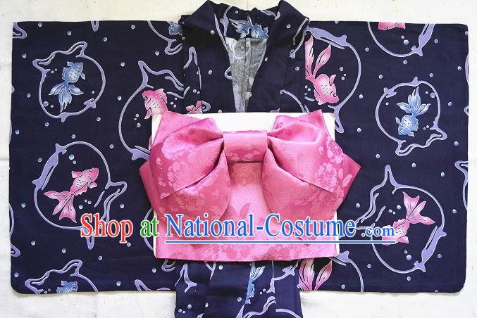 Top Authentic Traditional Japanese Kimonos Kimono Dress Yukata Clothing Robe Garment Complete Set for Women Ladies Girls