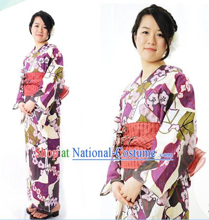 Top Authentic Traditional Japanese Kimonos Kimono Dress Yukata Clothing Robe Garment Complete Set for Women Ladies Girls