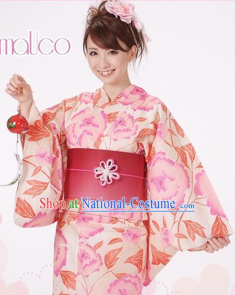 Top Authentic Traditional Japanese Kimonos Kimono Dress Yukata Clothing Robe Garment Complete Set for Women Ladies Girls