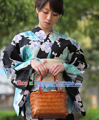 Top Authentic Traditional Japanese Kimonos Kimono Dress Yukata Clothing Robe Garment Complete Set for Women Ladies Girls