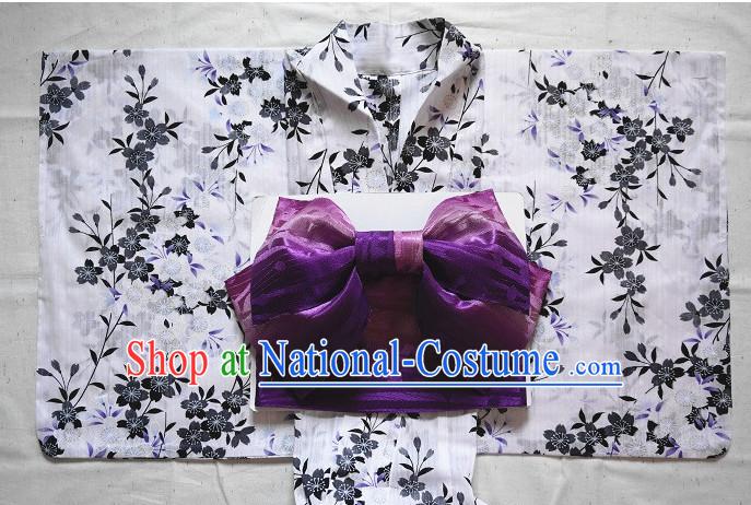 Traditional Japanese Kimono Fashion Furisode Yukata Clothing Robe Dress online Complete Set for Women