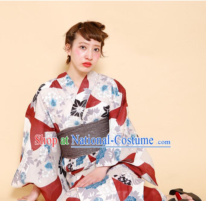 Top Authentic Traditional Japanese Kimonos Kimono Dress Yukata Clothing Robe online Complete Set for Women