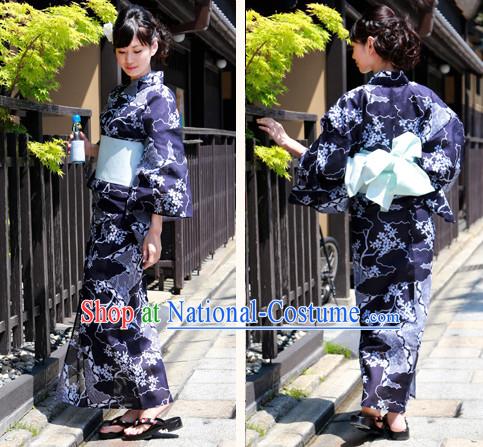 Top Authentic Traditional Japanese Kimonos Kimono Dress Yukata Clothing Robe online Complete Set for Women