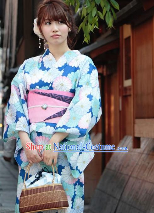 Top Authentic Traditional Japanese Kimonos Kimono Dress Yukata Clothing Robe online Complete Set for Women