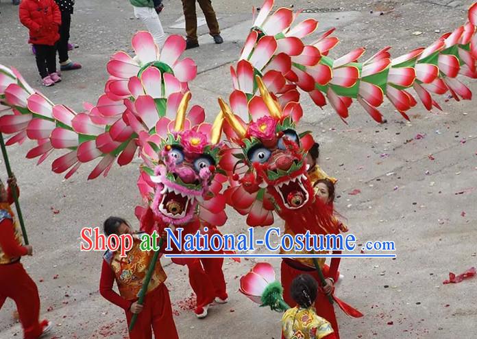 Bai Ye Long Hundreds of Flower Leaf Dragon Dance Costume Complete Set for Women