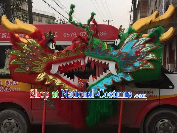 LED Lights Chinese Spring Festival Big Display or Play Handmade Dragon Head