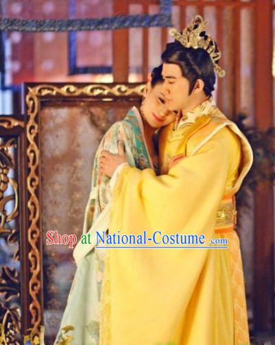 Ancient Chinese Tang Dynasty Emperor Dragon Costumes for Men