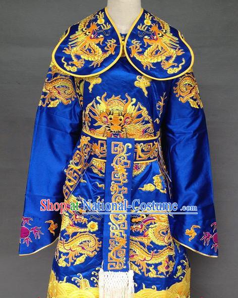 Ancient Chinese Embroidered Dragon Prince Costumes for Men