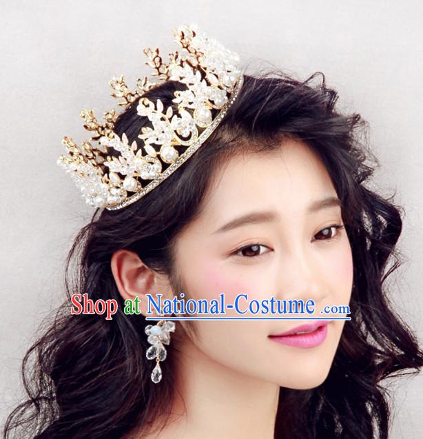 Romantic Bridal Princess Royal Crown Hair Accessories Hair Jewelry