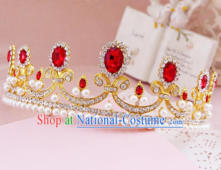 Romantic Bridal Princess Royal Crown Hair Accessories Hair Jewelry Headwear