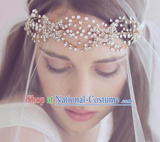 Romantic Bridal Princess Royal Crown Hair Accessories Hair Jewelry Headwear