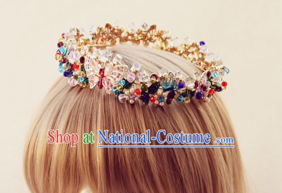 Romantic Bridal Princess Royal Crown Hair Accessories Hair Jewelry Headwear