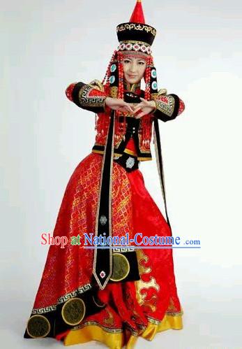 Mongolian Princess Clothing and Hat Complete Set for Women