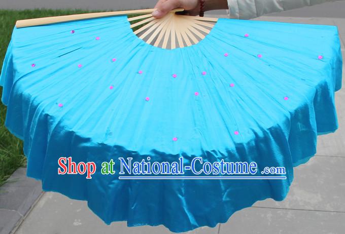 Traditional Chinese Blue Dance Fan