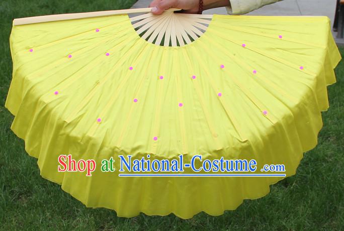 Traditional Chinese Yellow Dance Fan