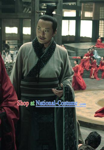 Chinese Ancient Government Official Prime Minister Costume Clothes Complete Set for Men