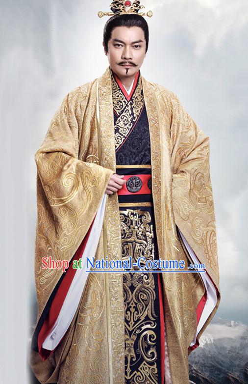 Ancient Chinese Emperor Royal Dresses Imperial Robe Clothes Complete Set