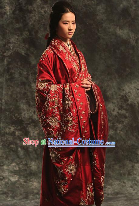 Empress Embroidered Wedding Suits Dresses Imperial Robe Clothes Set