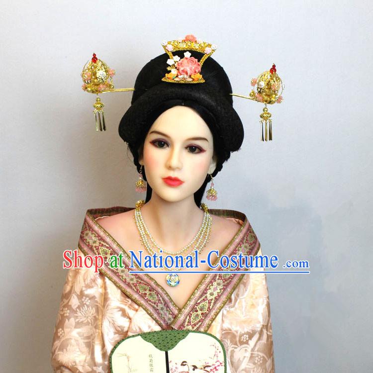 Chinese Ancient Style Hair Jewelry Accessories, Empress Hairpins, Queen, Han Dynasty Xiuhe Suit Wedding Bride Phoenix Coronet, Hair Accessories Set for Women