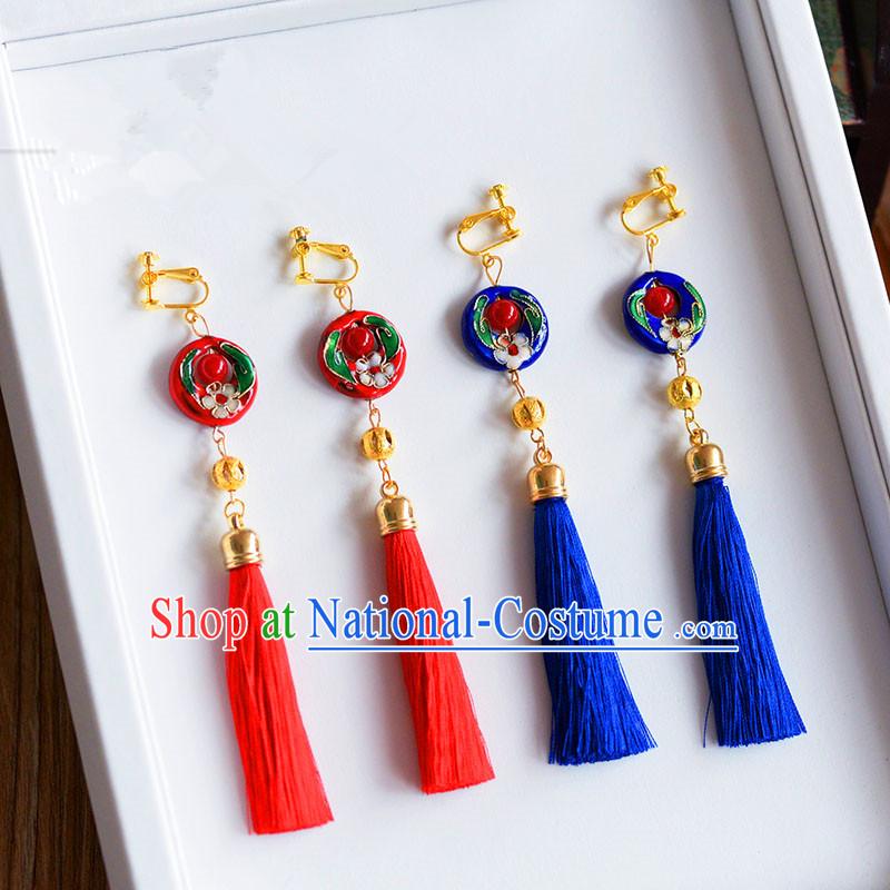 Chinese Ancient Style Jewelry Accessories, Xiuhe Suit Wedding Bride Earring for Women