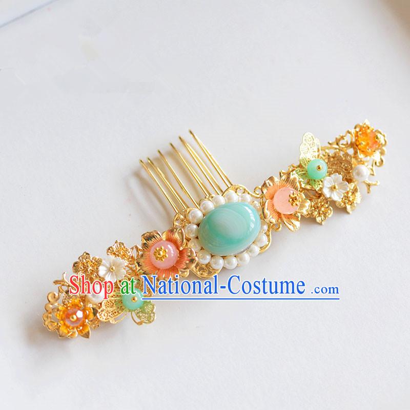 Chinese Ancient Style Hair Jewelry Accessories, Hairpins, Princess Hanfu Xiuhe Suit Wedding Bride Hair Accessories for Women