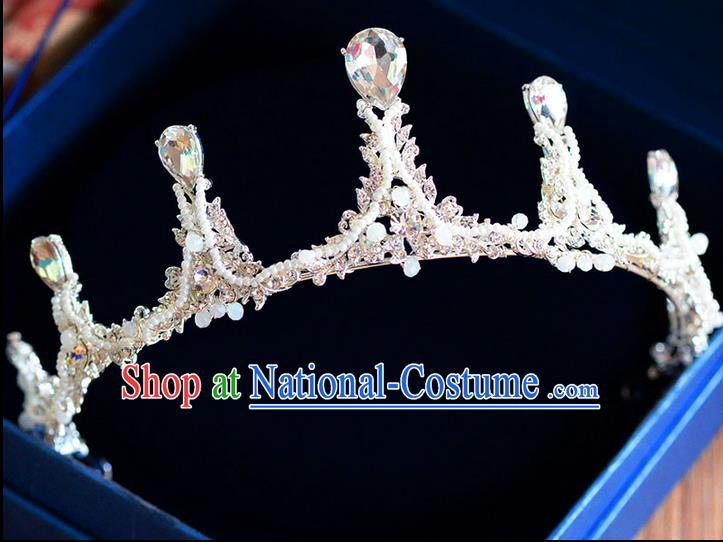 Traditional Jewelry Accessories, Princess Bride Royal Crown, Wedding Hair Accessories, Baroco Style Crystal Headwear for Women