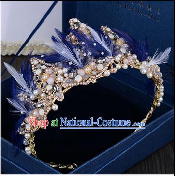 Traditional Jewelry Accessories, Princess Bride Royal Crown, Wedding Hair Accessories, Baroco Style Crystal Headwear for Women