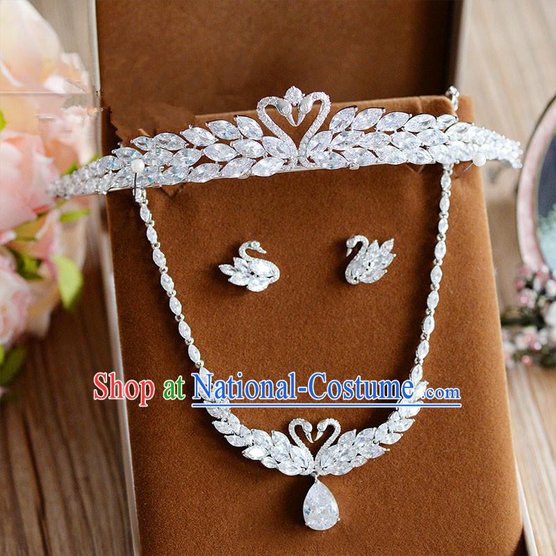 Traditional Jewelry Accessories, Princess Bride Royal Crown, Wedding Hair Accessories, Baroco Style Crystal Earrings, Necklaces, Headwear for Women