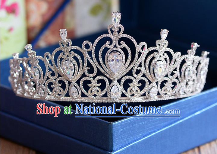 Traditional Jewelry Accessories, Princess, Bride Royal Crown, Wedding Hair Accessories, Baroco Style Crystal Headwear for Women