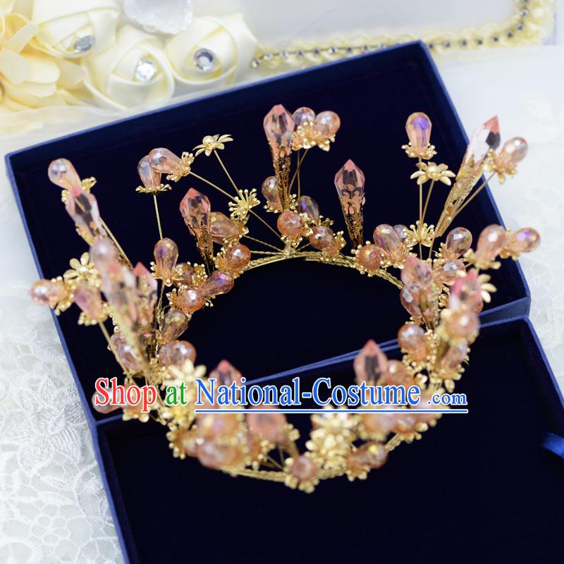 Traditional Jewelry Accessories, Princess Bride Royal Crown, Wedding Hair Accessories, Baroco Style Flower Crystal Headwear for Women