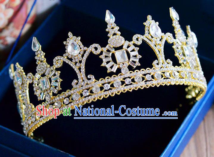 Traditional Jewelry Accessories, Princess, Bride Royal Crown, Wedding Hair Accessories, Baroco Style Crystal Headwear for Women