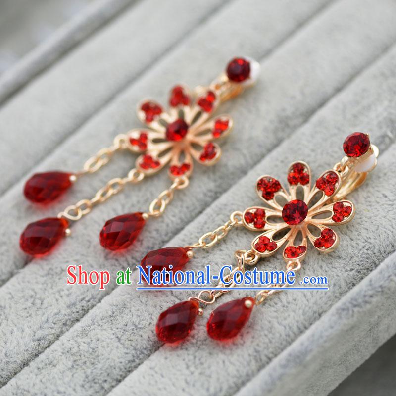 Chinese Ancient Style Hair Jewelry Accessories, Princess, Hanfu, Xiuhe Suit, Wedding Bride Earring for Women