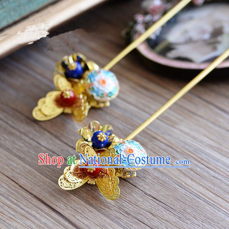 Chinese Ancient Style Hair Jewelry Accessories, Hairpins, Princess Hanfu Xiuhe Suit Wedding Bride Hair Accessories for Women