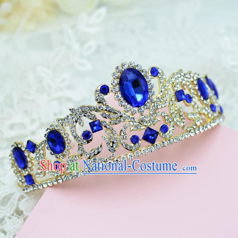 Traditional Jewelry Accessories, Princess Bride Royal Crown, Wedding Hair Accessories, Baroco Style Crystal Headwear for Women