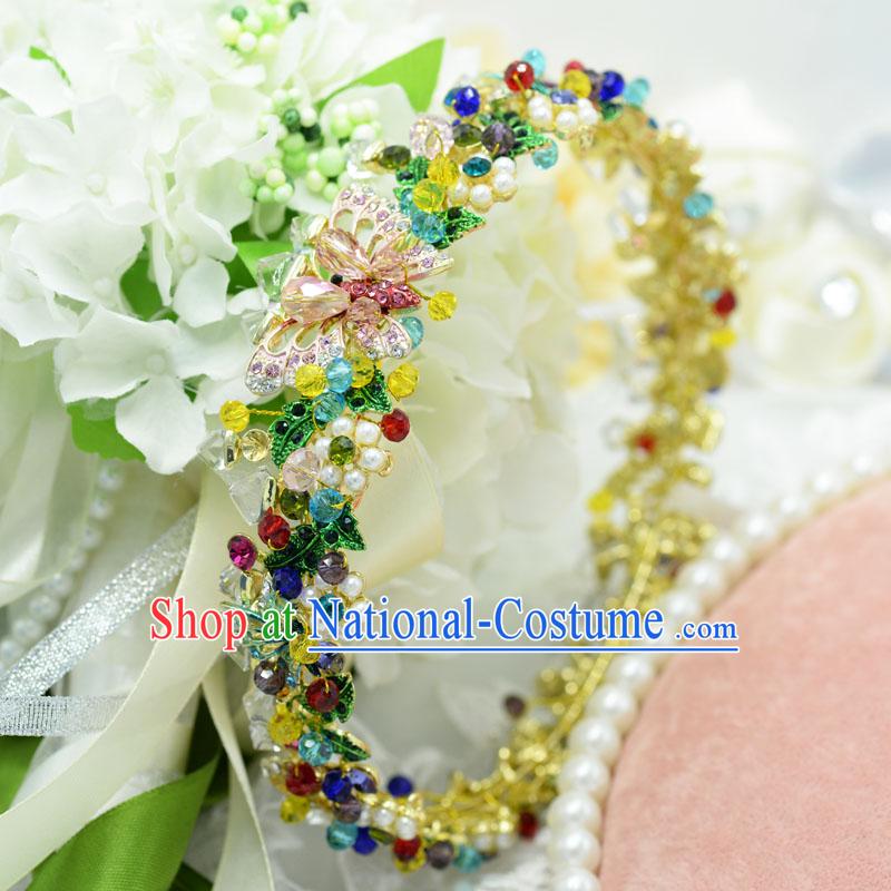 Traditional Jewelry Accessories, Princess Bride Wedding Hair Accessories, Baroco Style Flowers Headwear for Women