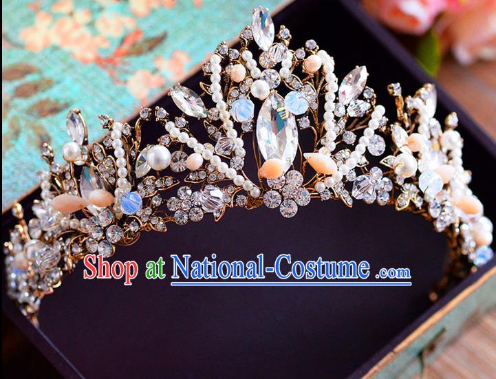 Traditional Jewelry Accessories, Princess Bride Royal Crown, Wedding Hair Accessories, Baroco Style Crystal Headwear for Women