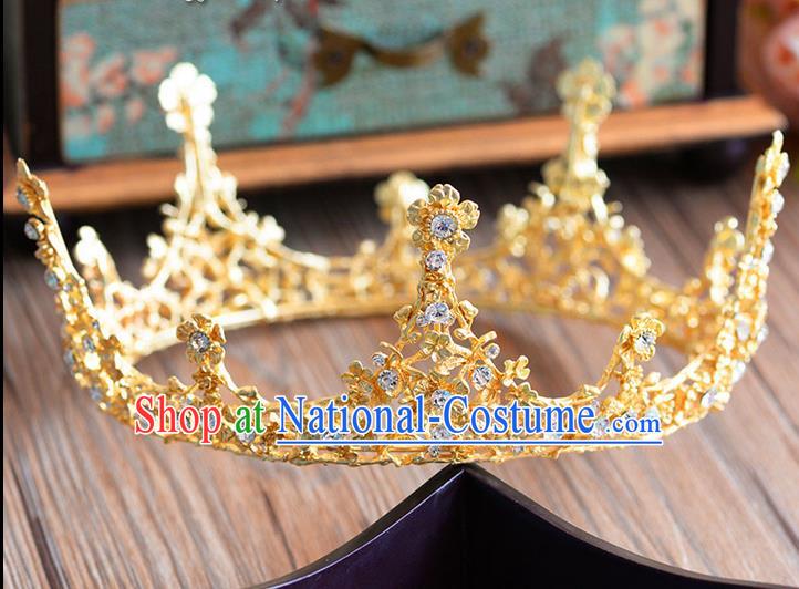 Traditional Jewelry Accessories, Queen Bride Royal Crown, Wedding Hair Accessories, Baroco Style Headwear for Women